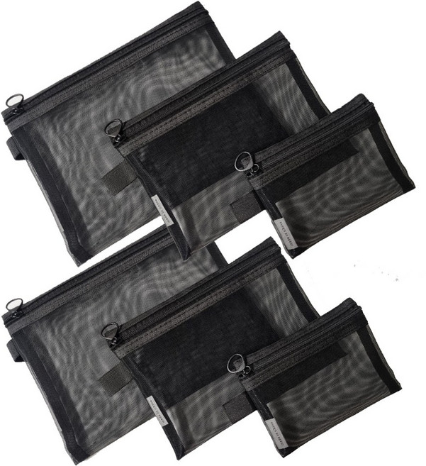 멜로우앤유 메쉬파우치 화장품 수납 다용도 3종 2세트