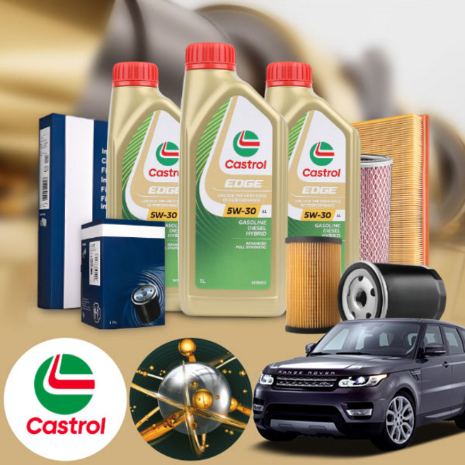 레인지로버 스포츠 2.7TD (14~) 디젤 캐스트롤 엣지 롱라이프 5W30 LL 엔진오일 필터세트