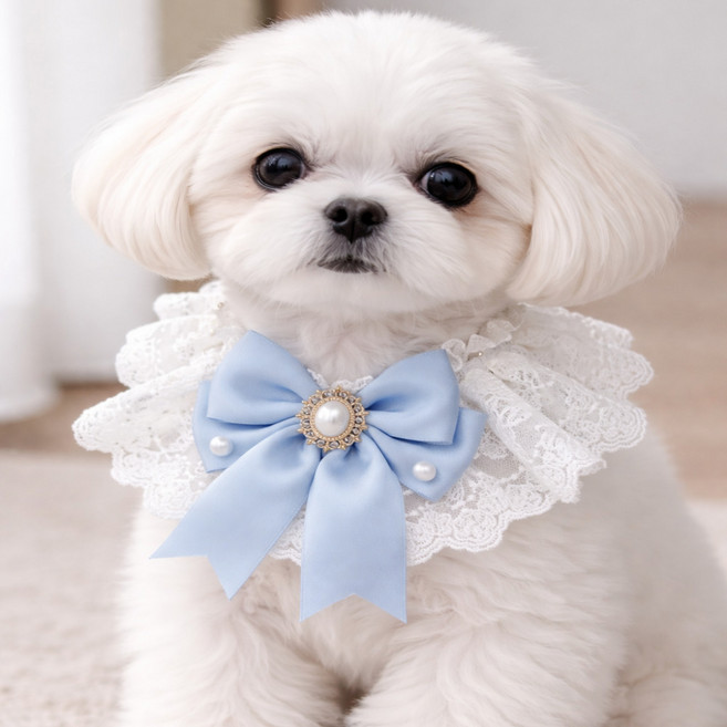 YIXUAN 애완용품 강아지 고양이 파티용 케이프 목걸이 스카프 목수건, 1개, 블루