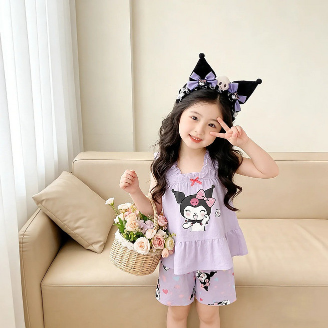 GOYES 산리오 나시 반바지 상하세트 여아 홈웨어 잠옷세트