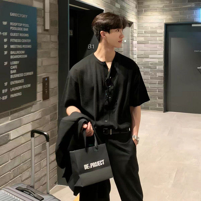 스타일닥터 남자 어보이는 반팔니트 남자 여름 반팔티 캐주얼 남자 일상반팔 소프트 어깨넓 일상반팔