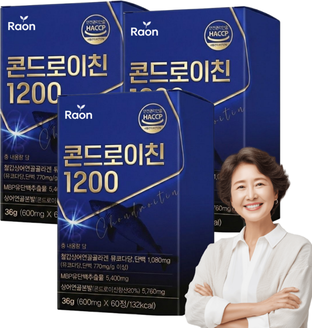 철갑상어 콘드로이친 1200 6형 식약청 인증 c6s 저분자 MBP 포디어, 3개, 60정
