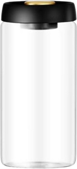 玻璃真空密封罐 附帶真空按壓閥 儲存咖啡豆、茶葉、乾果、香料, 1個, 1.8L