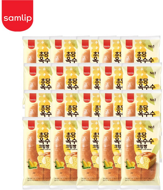 삼립 초당 옥수수 크림빵 100G_무료배송, 100g, 20개