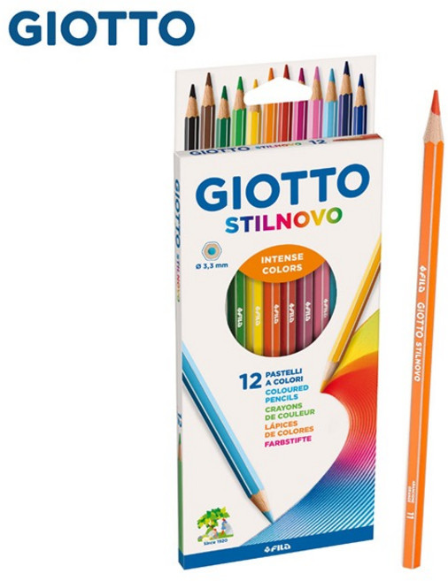 GIOTTO STILNOVO 學用六角彩色鉛筆(12色), 1個