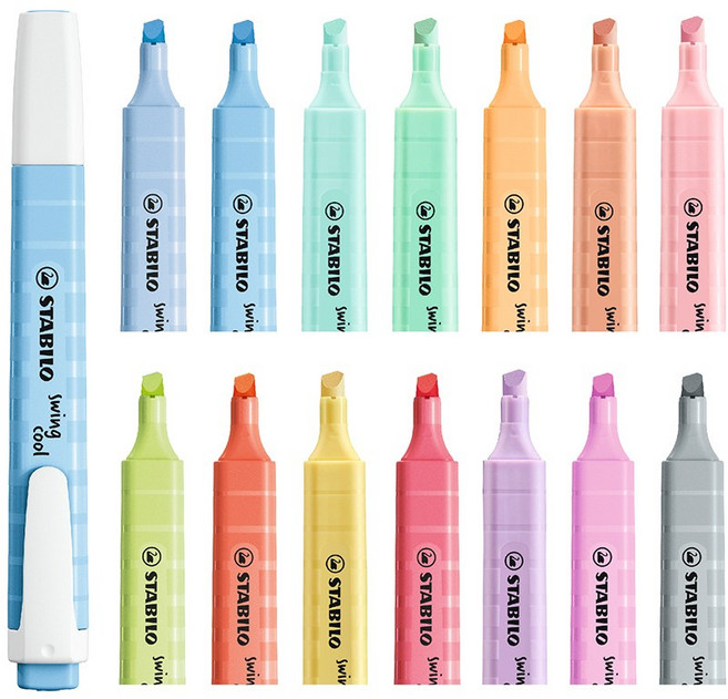 스타빌로 스윙쿨 일반 파스텔 낱색 형광펜, 상세페이지 참조