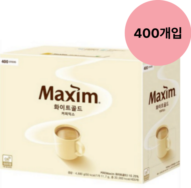동서 맥심 화이트골드 커피믹스 400T, 11.7g, 400개입, 1개