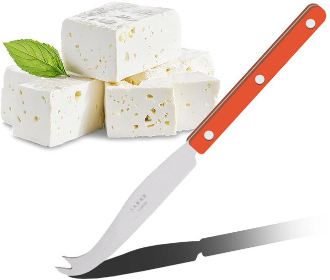 [트리니체] 사브르 비스트로 샤이니/빈티지 솔리드 치즈나이프, 오렌지, 1개