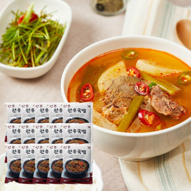 농우 바르담 얼큰한우국밥 600g 15개 세트