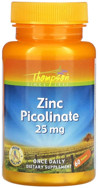건강챙기세요 Thompson 아연 피콜리네이트 25 mg 60 정 (판매가 중단된 상품) 백살까지오래오래, Thompson아연피콜리네이트25mg60정판매가중단된상, 1개, 60정 - 쿠팡