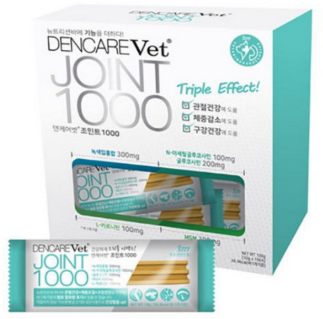 덴케어벳 강아지 덴탈껌 1000, 30개, 10g