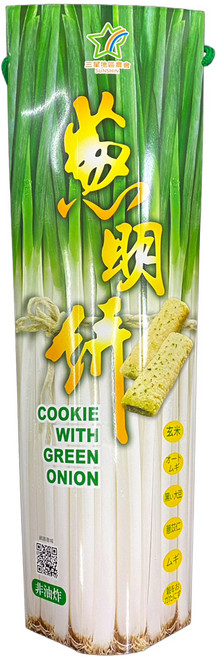 【三星四寶】三星地區農會三星蔥明餅 非油炸健康零食 獨立包裝方便攜帶, 1個, 200公克