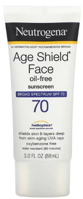 Neutrogena Age Shield Face Sunscreen SPF 70(88 ml) / 선스크린 선크림 노화 방지, 88ml, 1개 - 쿠팡