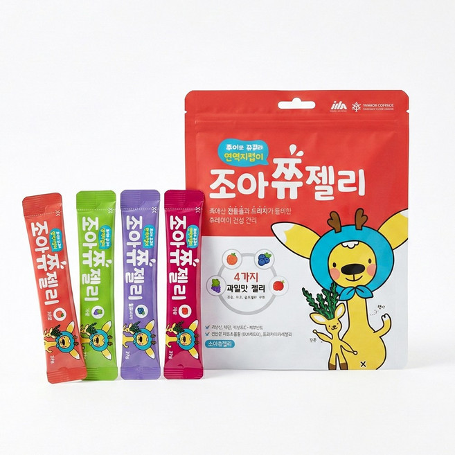 뿌이와 꾸꾸의 면역지킴이 아이들의 건강한 기관지와 비염을 위한 맛있는 조아쮸 젤리~!!, 2세트, 20g