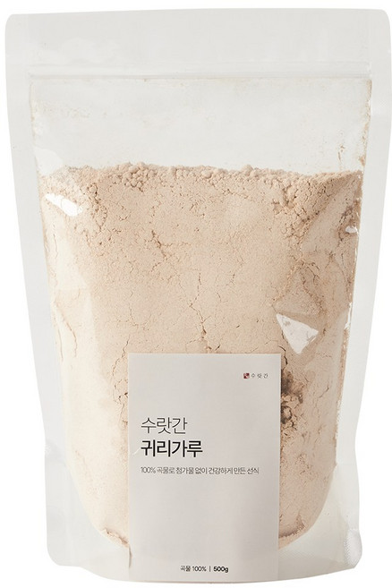 수랏간 태우지 않고 볶은 귀리 가루, 4개, 500g