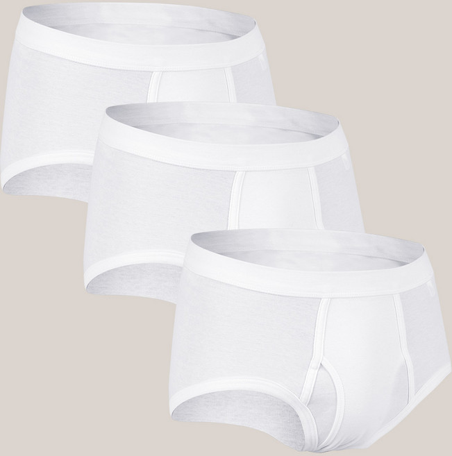 BYC 남성용 순면100% 브리프 삼각팬티 3매