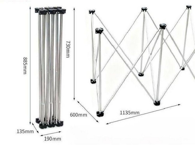 석고 작업대 다리 보드 접이식 목공 휴대용 스테인레스 거미다리, 73cm / 스테인리스 / 6다리 / 가방포함, 1개