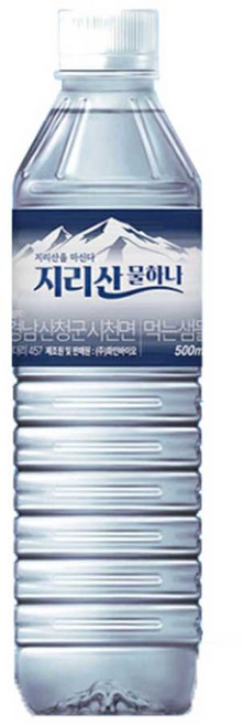 (랜덤출고 유라벨/무라벨) 지리산물하나 500ml 20개 4세트 (80개) 생수 물500, 80개