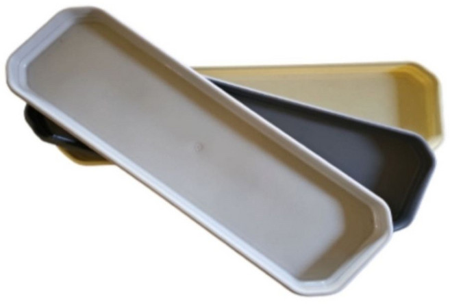 텃밭 베란다 직사각화분 대형, 1개, 그레이받침