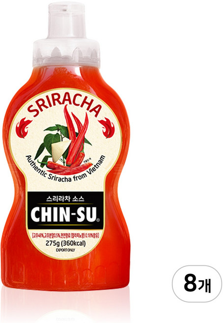 친수 스리라차 칠리소스 매콤한 샤브소스, 275g, 8개
