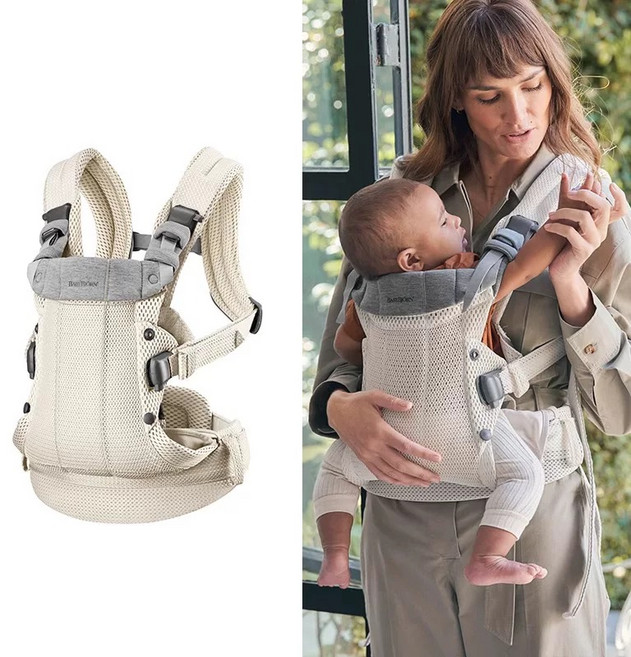 베이비뵨 캐리어 하모니 3D 메쉬 아기띠 중국내수용, 크림