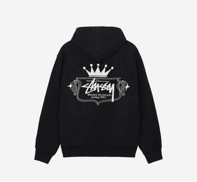 슈데일리 스투시 빌트 투 라스트 후드 집업 블랙 1975028