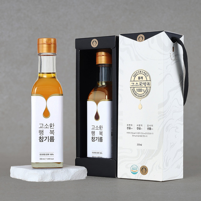 [고소한 행복] 참기름 (200ml), 1개, 200ml
