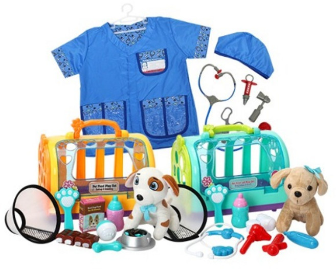 [캐스B]플레이 동물병원놀이세트(2019set), 1개