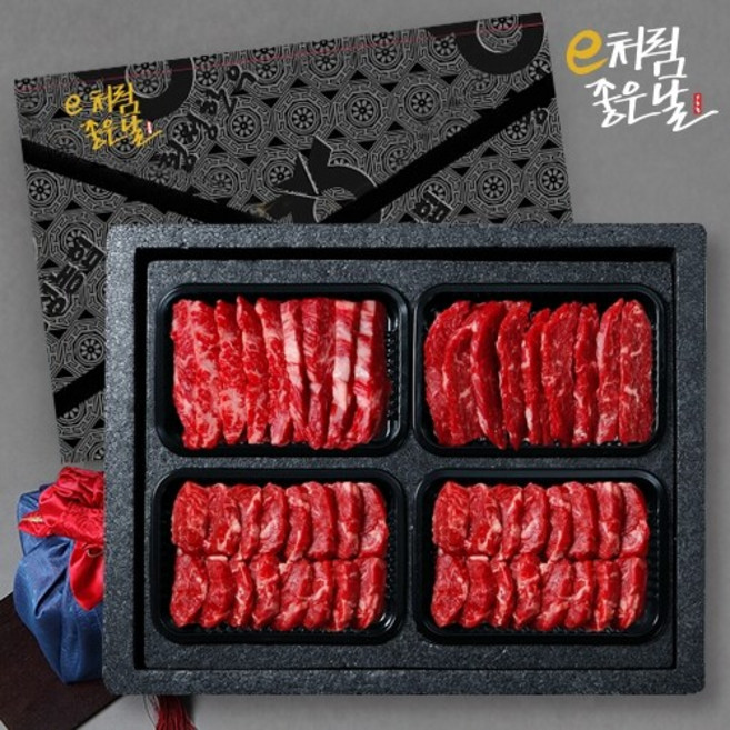 [농협횡성한우] 1+등급 프리미엄 특수부위 모듬세트 2.2kg/안창살500g+토시살500g+살치살600gx2팩, 2개
