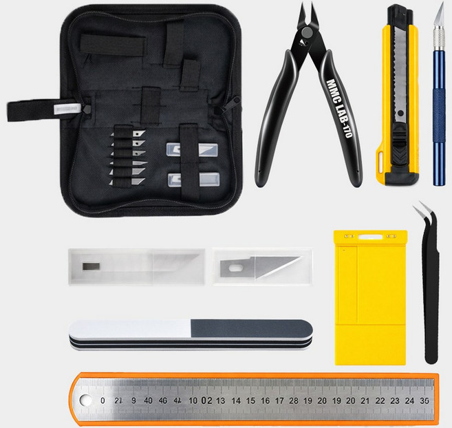 프라모델 조립 공구 입문용 12종세트(수납가방 포함) 프라 도구 세트, 10개