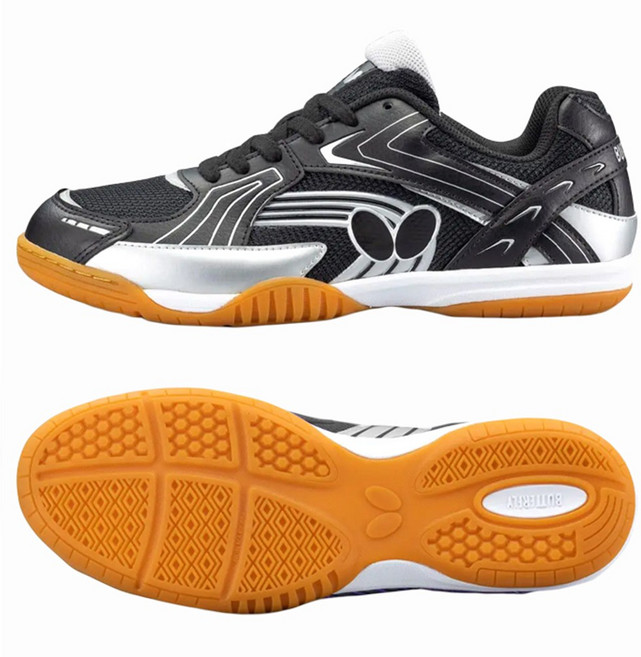 버터플라이 레조라인 리스 탁구화_ 블랙 와이드 핏