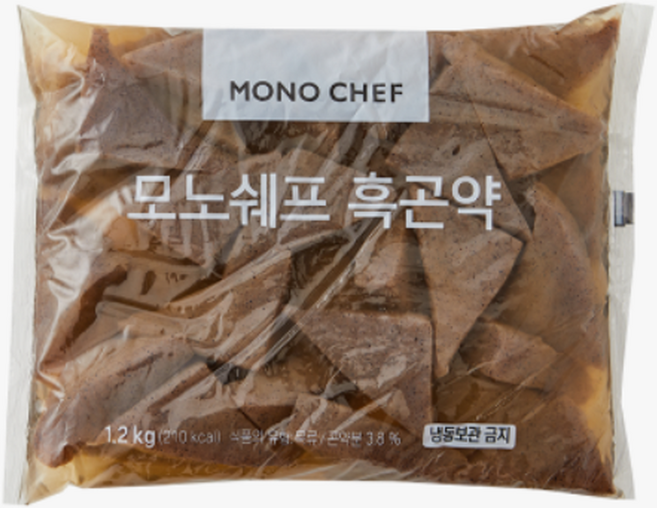 흑곤약 모노쉐프 1.2kg(40g x 30ea) 곤약 묵 통곤약 오뎅탕 조림 다이어트, 40g, 1