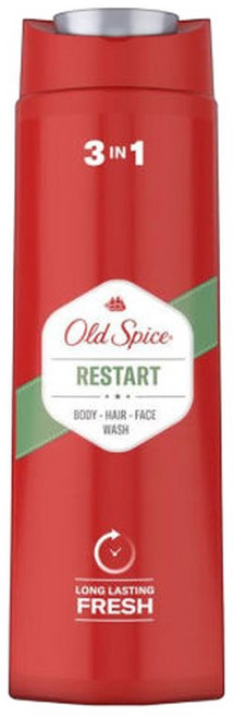 올드스파이스 바디워시 남성용 샤워젤 3in1 리스타트 400ml, 1개
