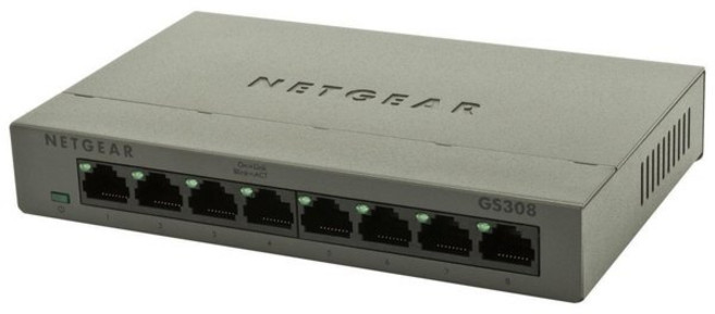 넷기어 GS308 소형 기가 8포트 스틸, 1개