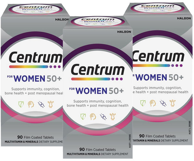 센트룸 종합비타민 호주정품 대용량 여성용 실버포우먼 (50+) 90정 x 3팩, 3개