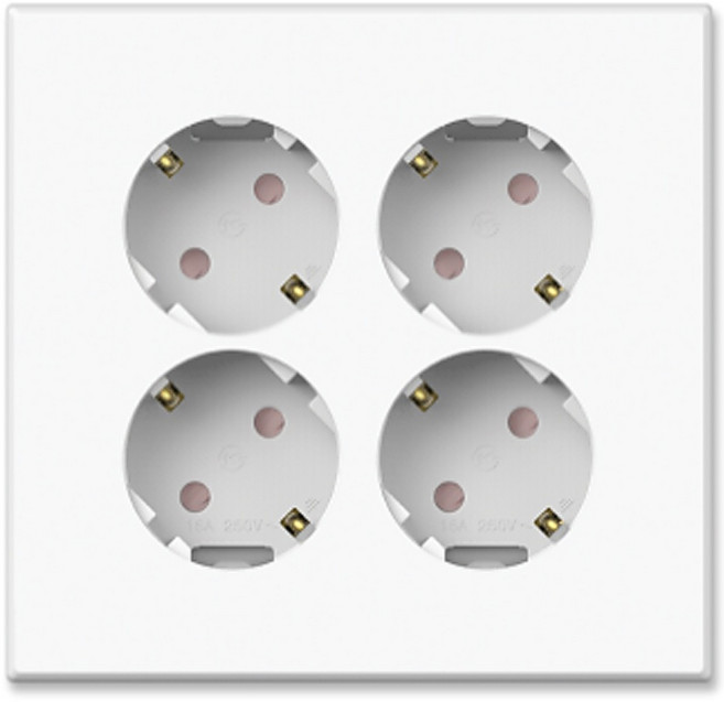 원하 티아이1 접지 45도 4구 콘센트, 1개