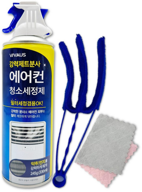 비바어스 에어컨 청소 세정제 키트 곰팡이 냄새제거, 2박스, 330ml