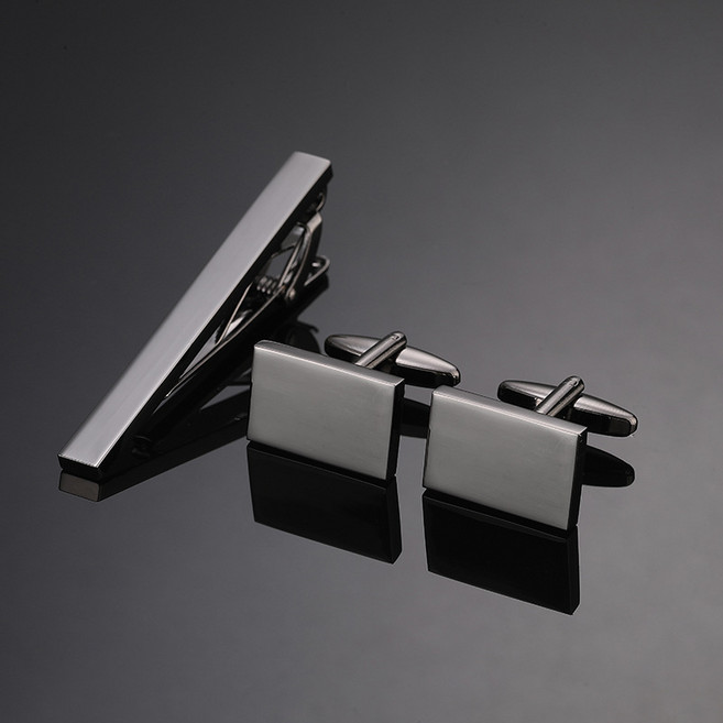 심플 프리미엄 남성 넥타이핀 커프스 셋트