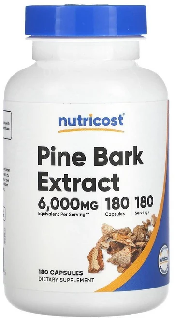 Nutricost 소나무 껍질추출물 6000mg 캡슐 180정, 1개 - 쿠팡