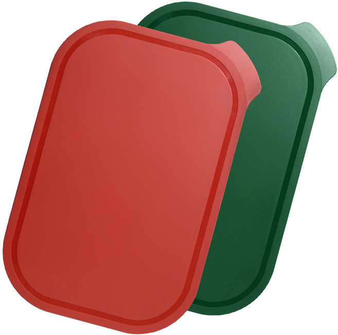 애슬라 칼집 안나는 4T 양면 항균 TPU 도마 2종세트, 캐슬턴그린+크림슨레드, 1개