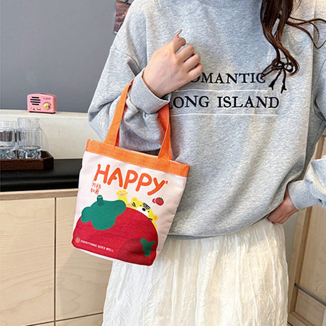 貨在台中 手提帆布袋插畫塗鴉帆布包 手提包水桶包 購物袋 便當袋 收納袋 機車提袋 可愛圖案帆布袋 文藝學生書袋 環保袋 卡通包