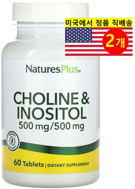 네이쳐스플러스 콜린 이노시톨 500 500mg 60정 2개 - 쿠팡