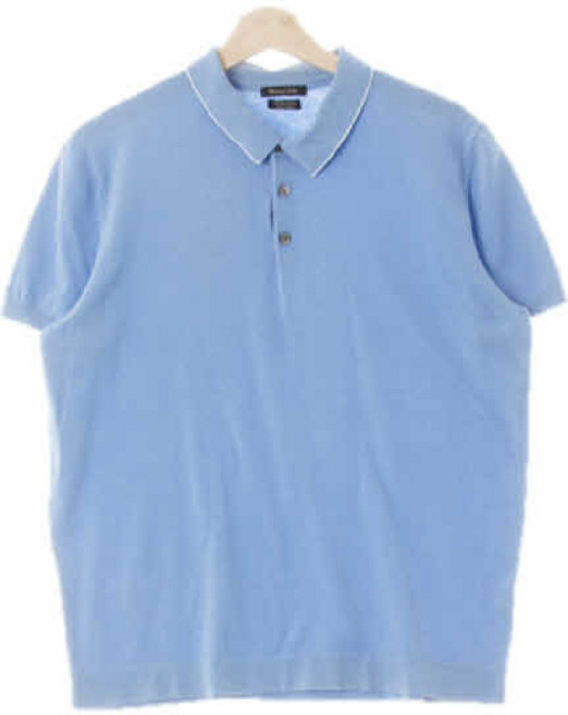 8194 마시모두띠 세레니티블루 면혼방 쿨니트카라반팔티