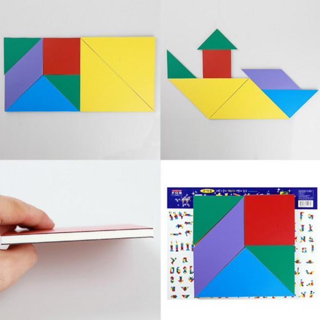 (디머스)수학준비물 도형만들기 교사용 자석칠교놀이(특대형 30cm), 1개