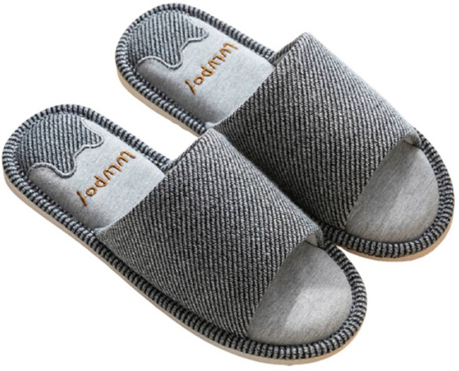 인사이드리빙 발편한 푹신한 거실화 쿠션 층간소음 실내 거실 실내용 슬리퍼 실내화, 블랙, 1개