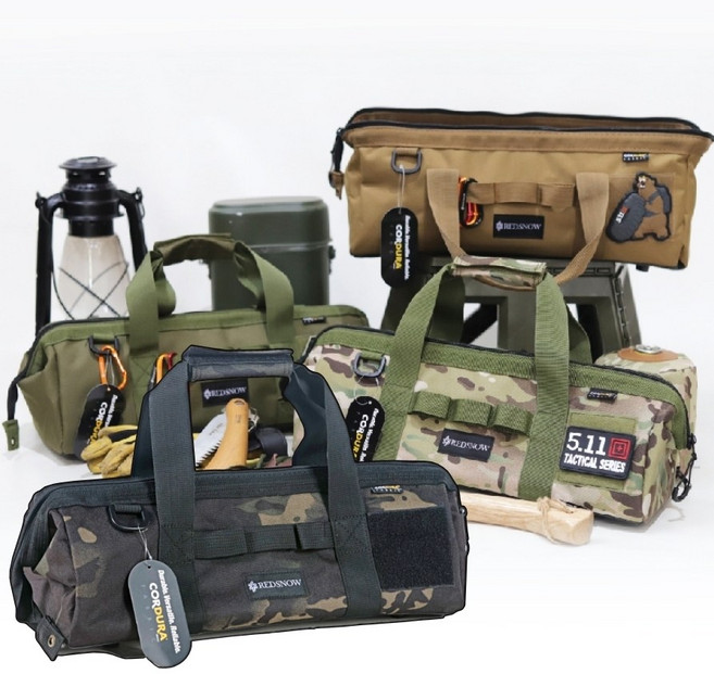레드스노우 팩가방 단조 공구 툴 수납 팩 파우치 감성 캠핑 가방, 1개, 탄
