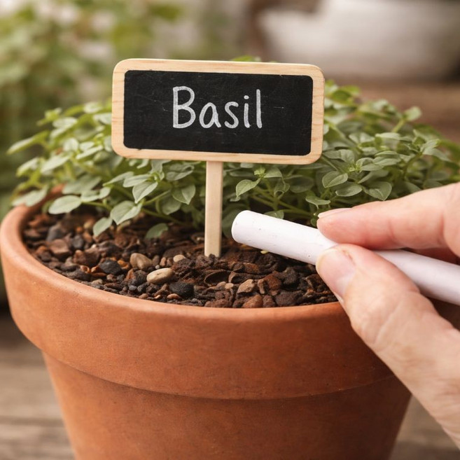 미니 칠판 이름표 화분 팻말 나무 라벨 식물 네임택 가드닝 표시 용품 원예 관리, 단품, 1개