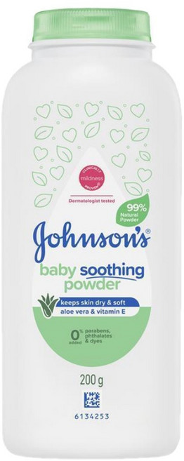 존슨즈 베이비 알로에 비타민E 옥수수전분 베이비 파우더 Johnsons Baby Cornstarch Powder, 1개, 200g