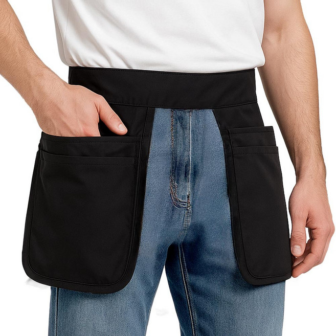 D-OP1-0722-01-02 포켓 앞치마 / 윙, 블랙-2, 2개