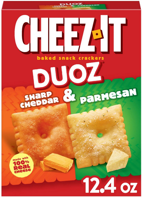 치즈잇 Cheez-It 듀오즈 샤프 체다 & 파마산 치즈크래커, 351g, 2